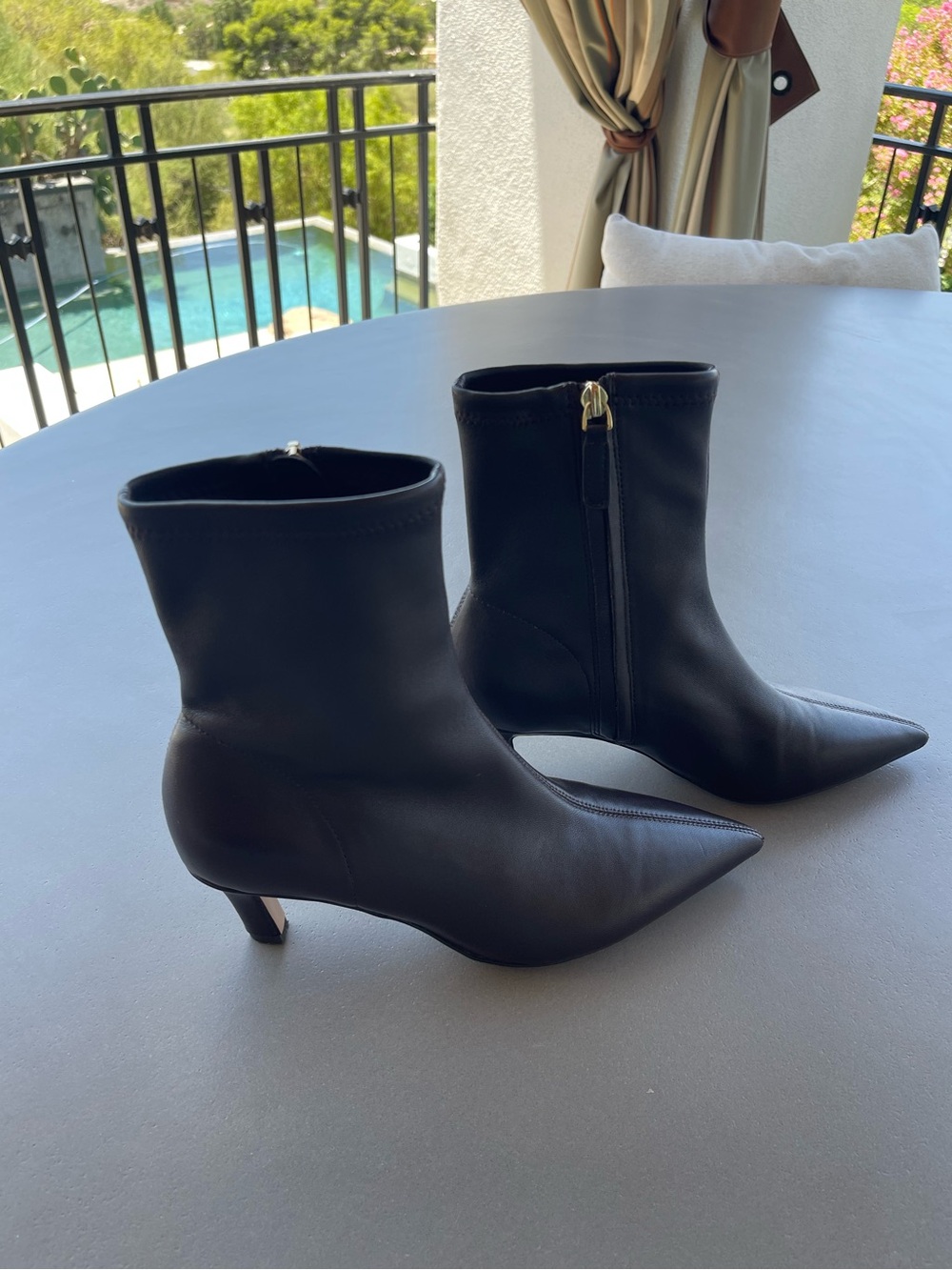 Favorite Daughter Sasha Brown Leather Kitten Heel Booties | 6.5 designer - Picture 4 of 14